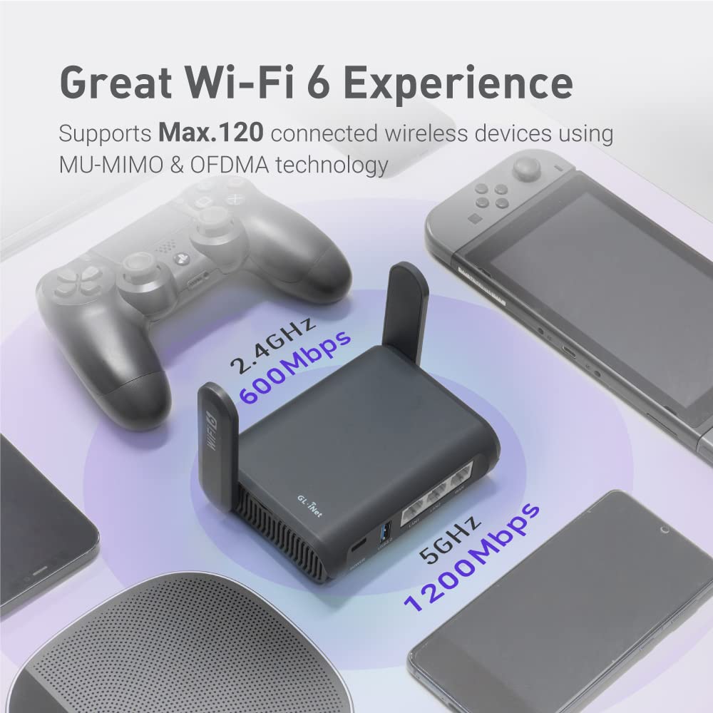 Foto 3 | Router De Viaje Gl.inet Gl-axt1800 (slate Ax) Wi-fi 6 - Venta Internacional.