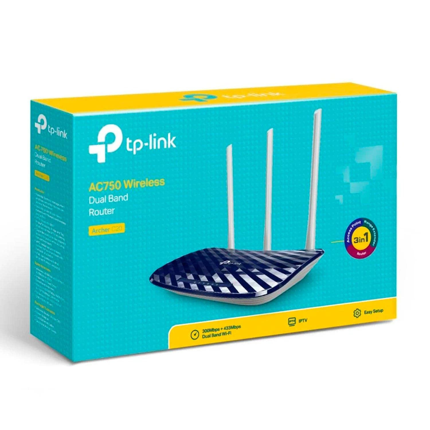Foto 8 pulgar | Router Ethernet Inalámbrico Tp-link Archer C20 Ac750 De Doble Banda - Venta Internacional.