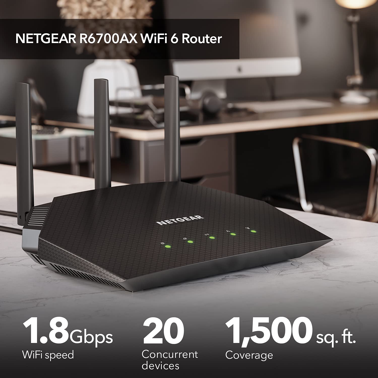 Foto 3 pulgar | Router Wifi 6 Netgear R6700ax Ax1800 De Velocidad Inalámbrica - Venta Internacional.