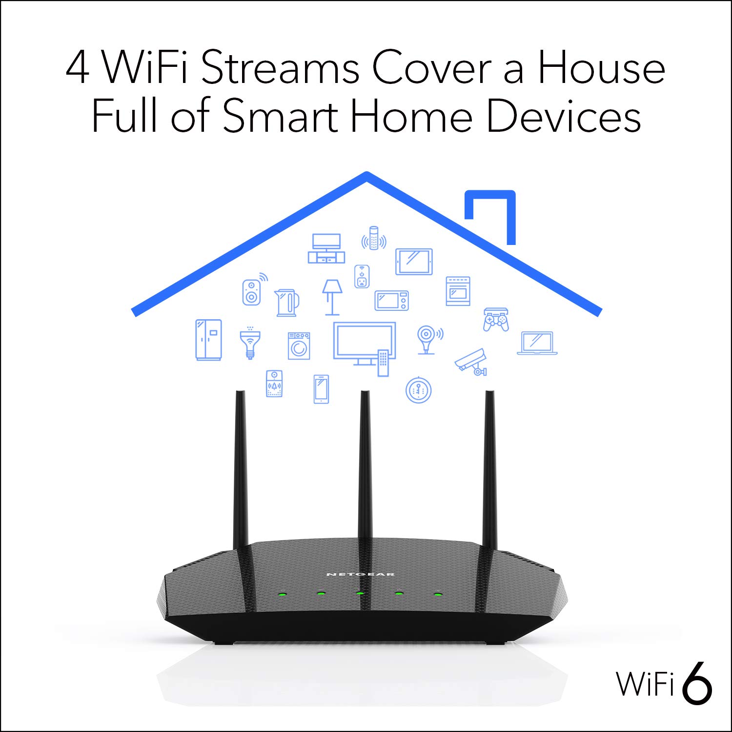 Foto 3 | Router Wifi 6 Netgear R6700ax Ax1800 De Velocidad Inalámbrica - Venta Internacional.