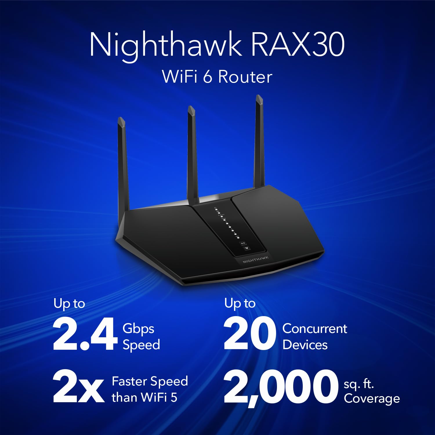 Foto 3 pulgar | Enrutador Wifi 6 Netgear Nighthawk Rax30 Ax2400 De 2,4 Gbps - Venta Internacional.