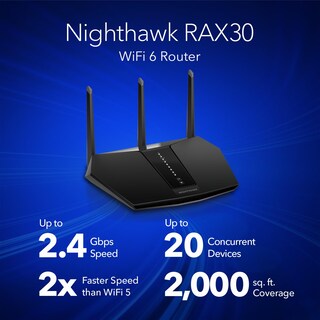Foto 2 | Enrutador Wifi 6 Netgear Nighthawk Rax30 Ax2400 De 2,4 Gbps - Venta Internacional.