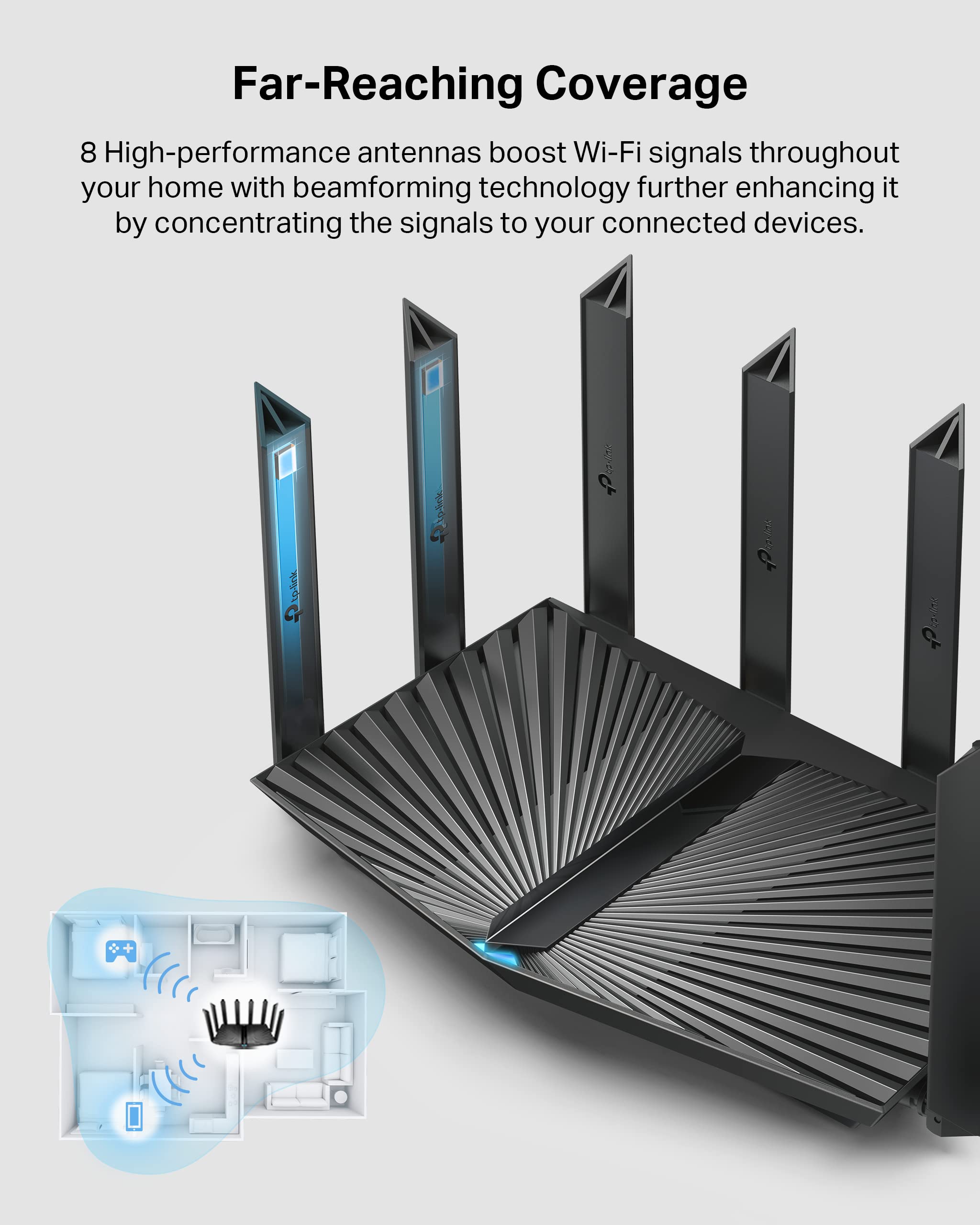 Foto 4 pulgar | Router Wi-fi 6 Tp-link Ax6000 Archer Ax80 Wan/lan De 2,5 Gbps - Venta Internacional.