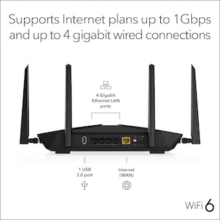 Foto 4 | Router Wifi 6 Netgear Nighthawk Rax50 Ax5400 De Doble Banda - Venta Internacional.
