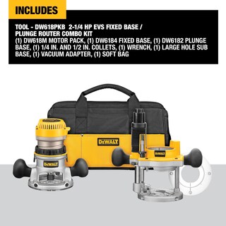 Foto 2 | Kit De Router Dewalt Dw618pkb Con Base Fija Y Sumergida De 12 A 24000 Rpm - Venta Internacional.
