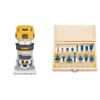 Foto 1 | Enrutador Dewalt Dwp611 De Base Fija De 1.25 Hp Con 15 Bits De Enrutador - Venta Internacional.