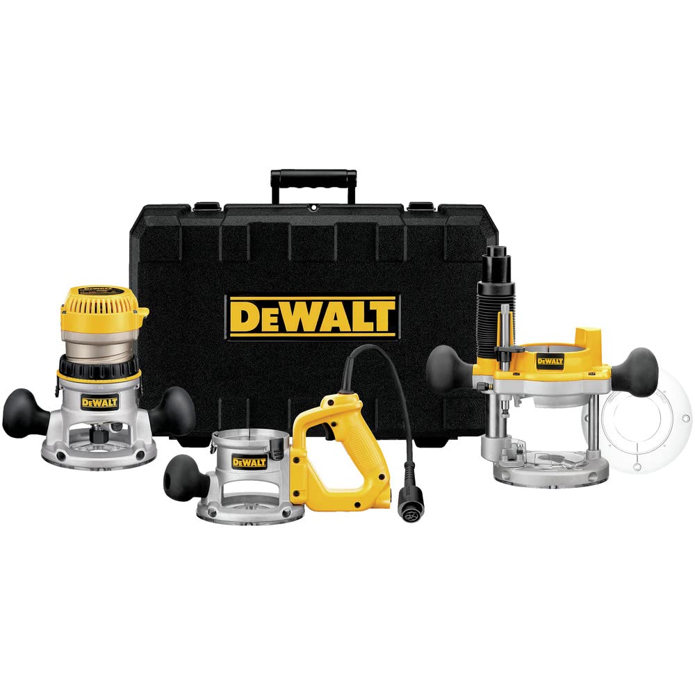 Kit de Router Dewalt Dw618b3 con Base Fija y Sumergida 12 a 2,25 Hp - Venta Internacional