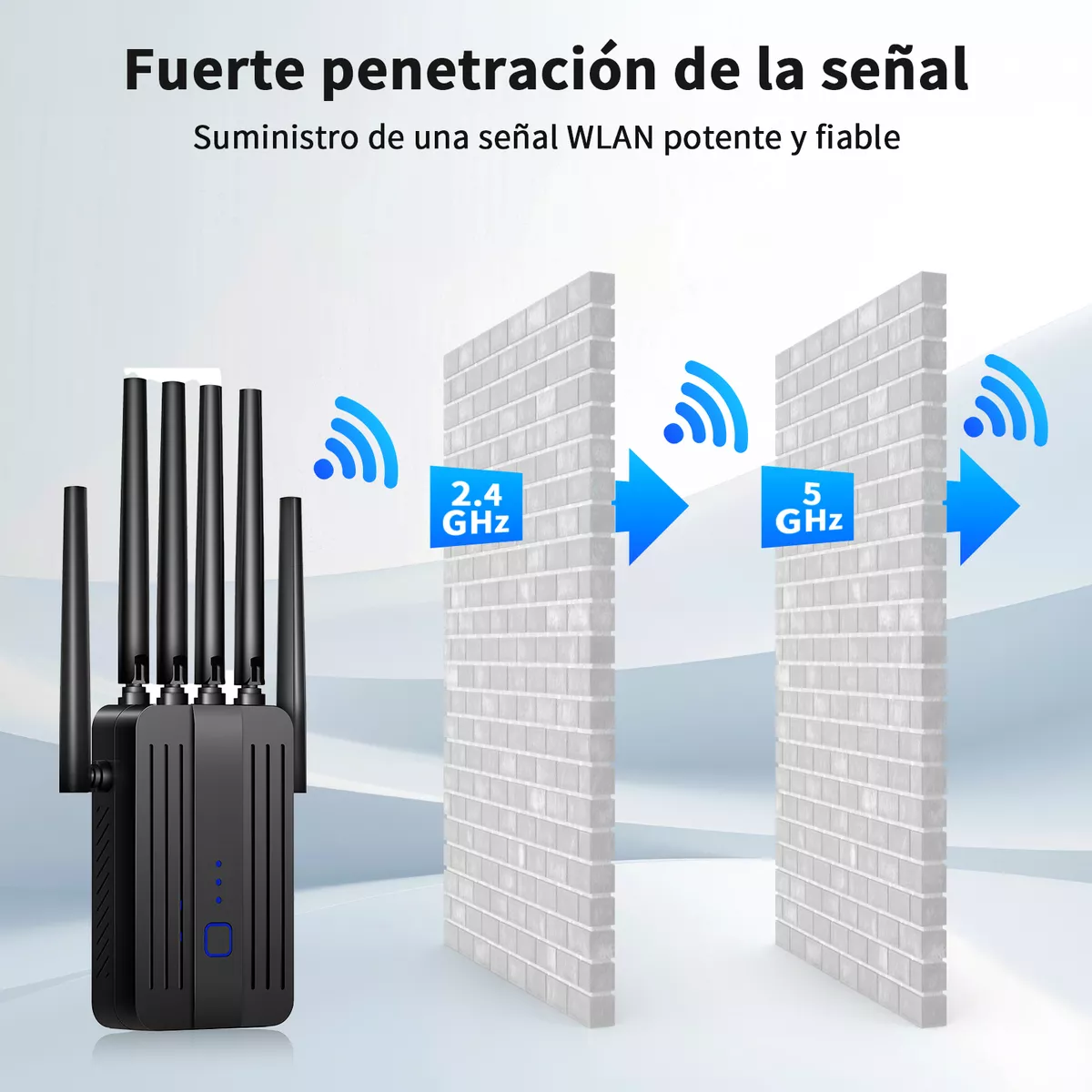 Foto 4 pulgar | Repetidor Wifi Amplificador Señal 1200 mbps de Acceso 5G WPS Eo Safe Imports ESI-18180 Negro