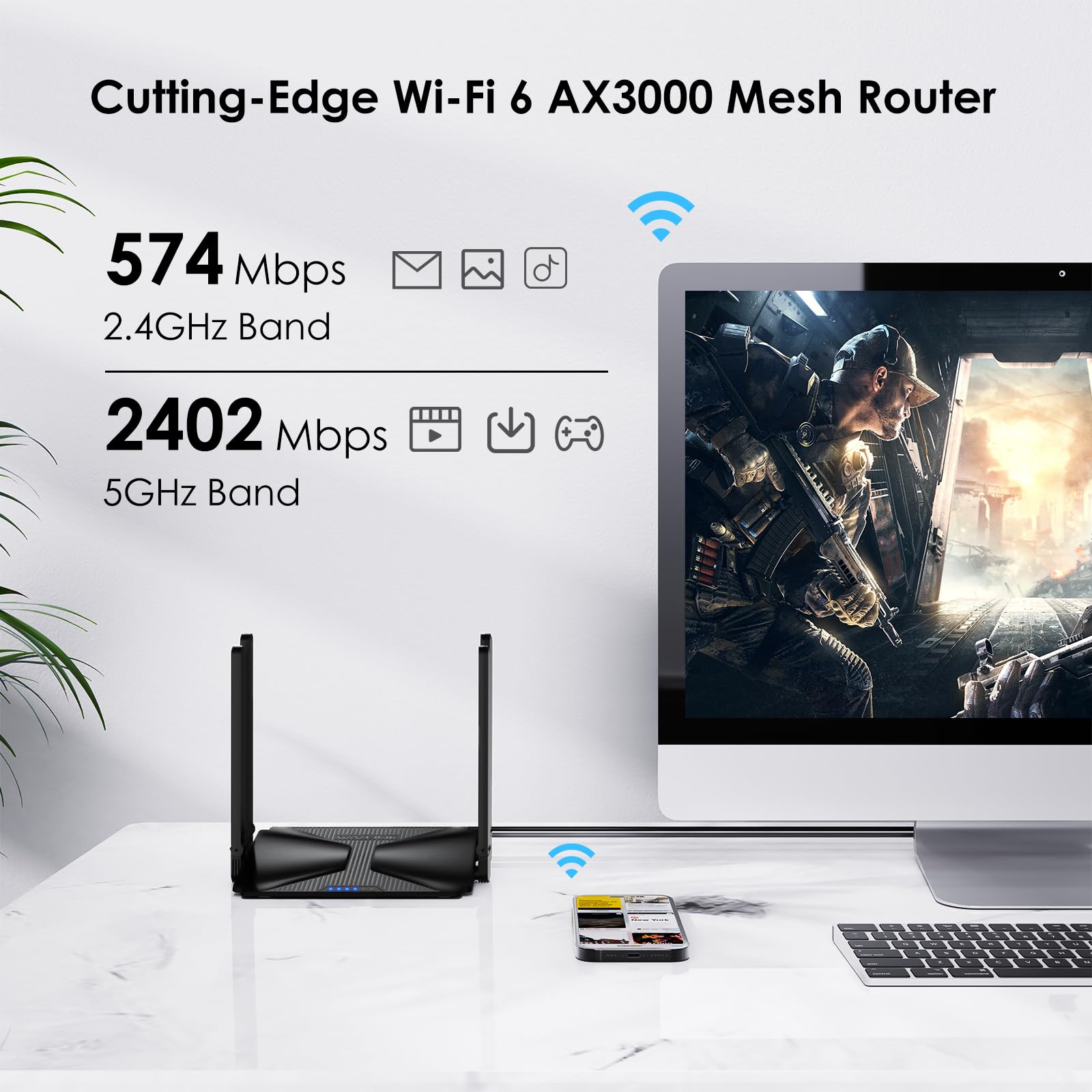 Foto 4 pulgar | Router Mesh Wavlink Ax3000 Wifi 6 Router Gigabit De Doble Banda - Venta Internacional.