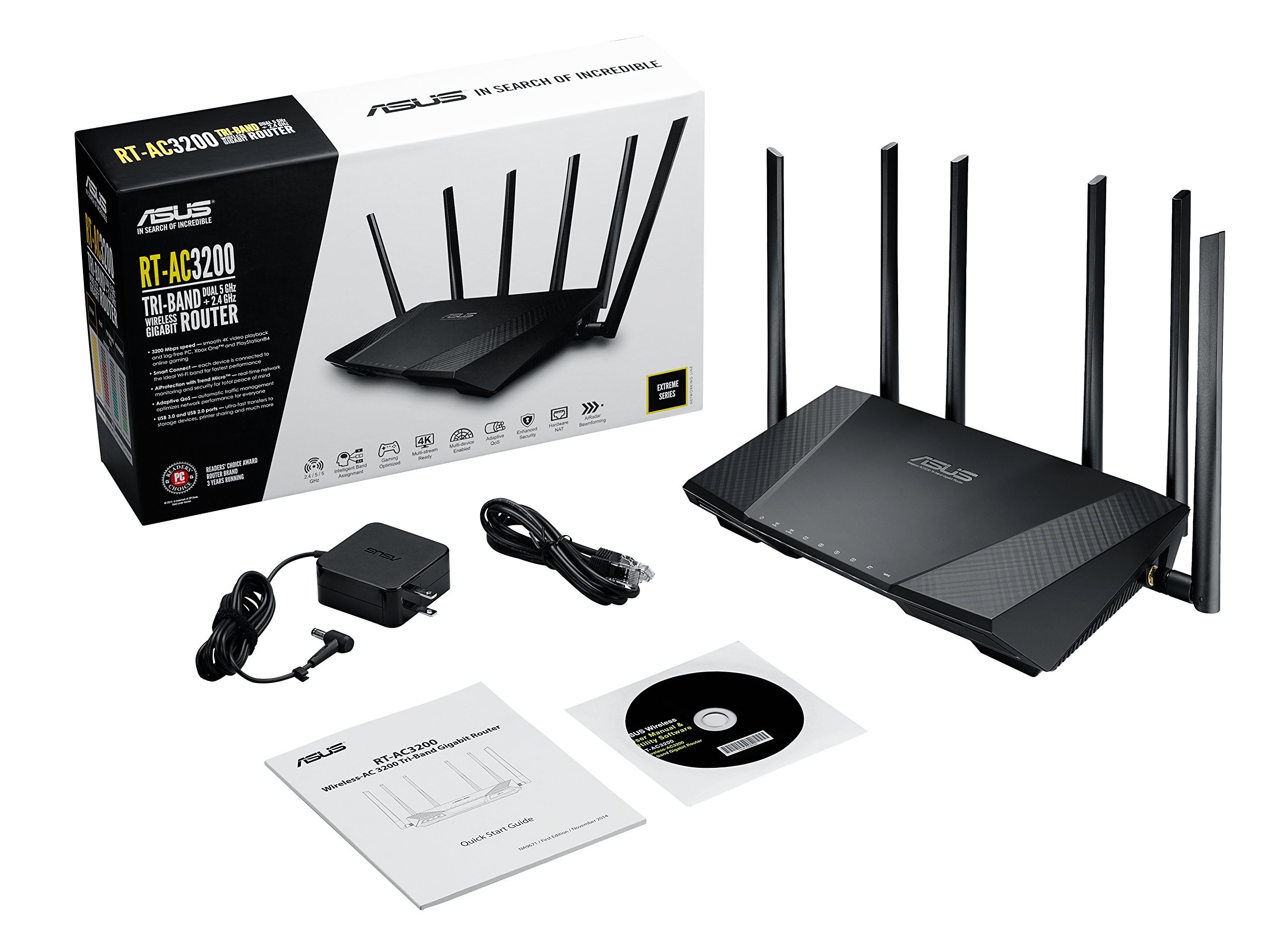 Foto 5 pulgar | Router Wifi Asus Ac3200 De Triple Banda Gigabit Con Protección Ai - Venta Internacional.