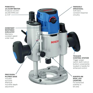 Foto 2 | Enrutador Con Base De Inmersión Bosch Mrp23evs 120 V 2.3 Hp 15 A - Venta Internacional.