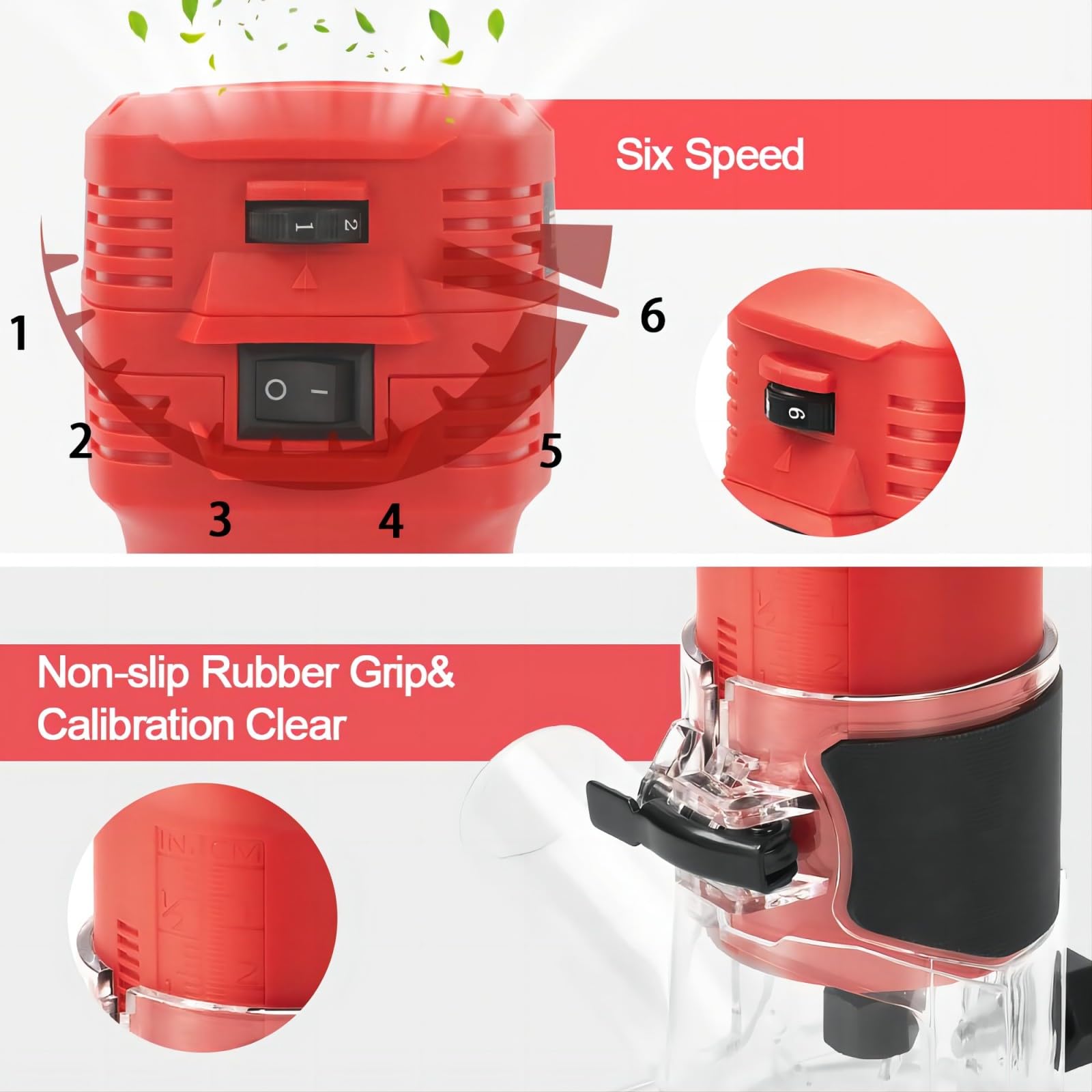 Foto 5 pulgar | Enrutador Para Madera Teeno 650 W 110 V 32000 Rpm Con Juego De Brocas De Fresado - Venta Internacional.