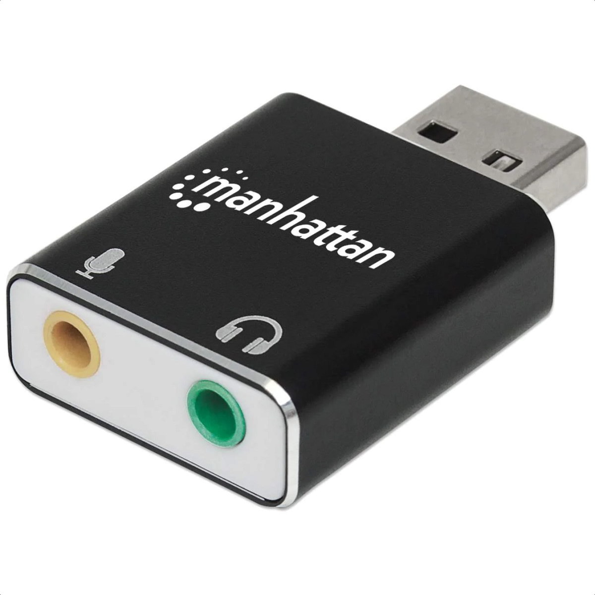 Foto 2 pulgar | Convertidor Adaptador De Audio Manhattan Estereo Usb A 3.5mm Alta Velocidad 152754