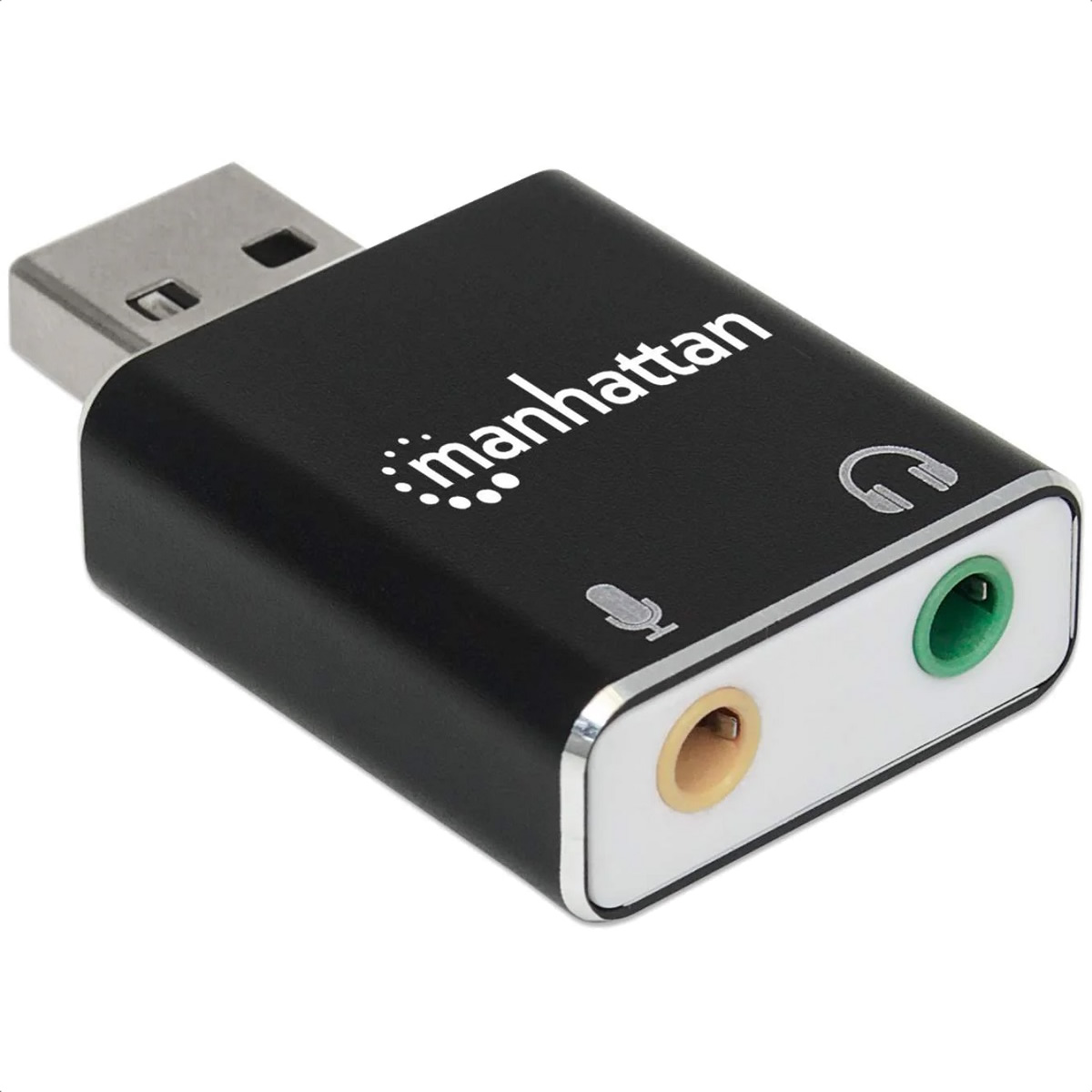 Foto 3 | Convertidor Adaptador De Audio Manhattan Estereo Usb A 3.5mm Alta Velocidad 152754
