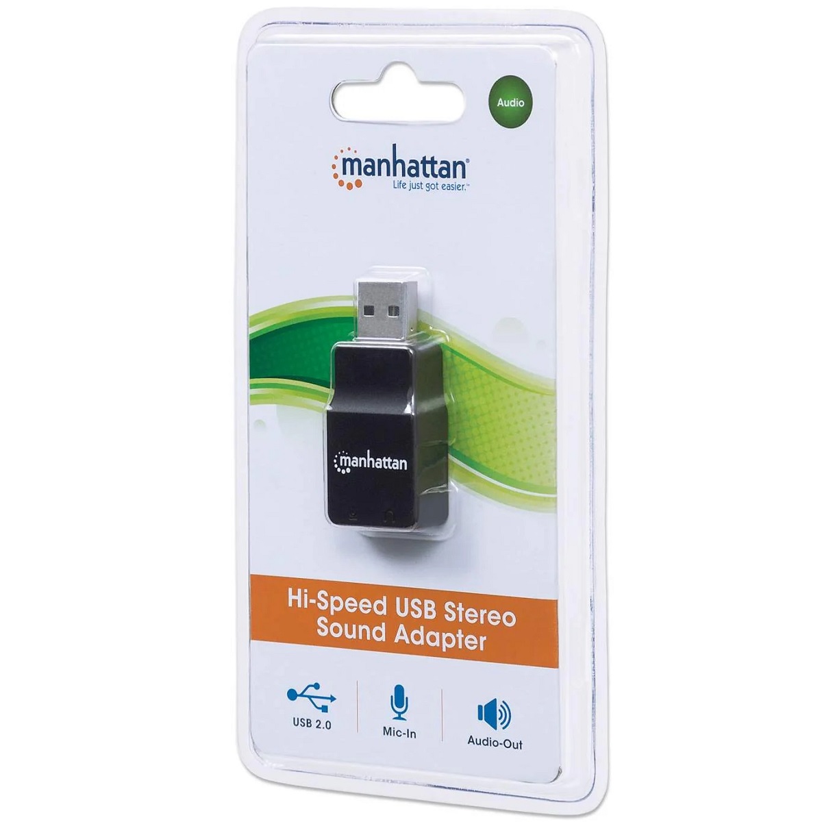 Foto 7 pulgar | Convertidor Adaptador De Audio Manhattan Estereo Usb A 3.5mm Alta Velocidad 152754