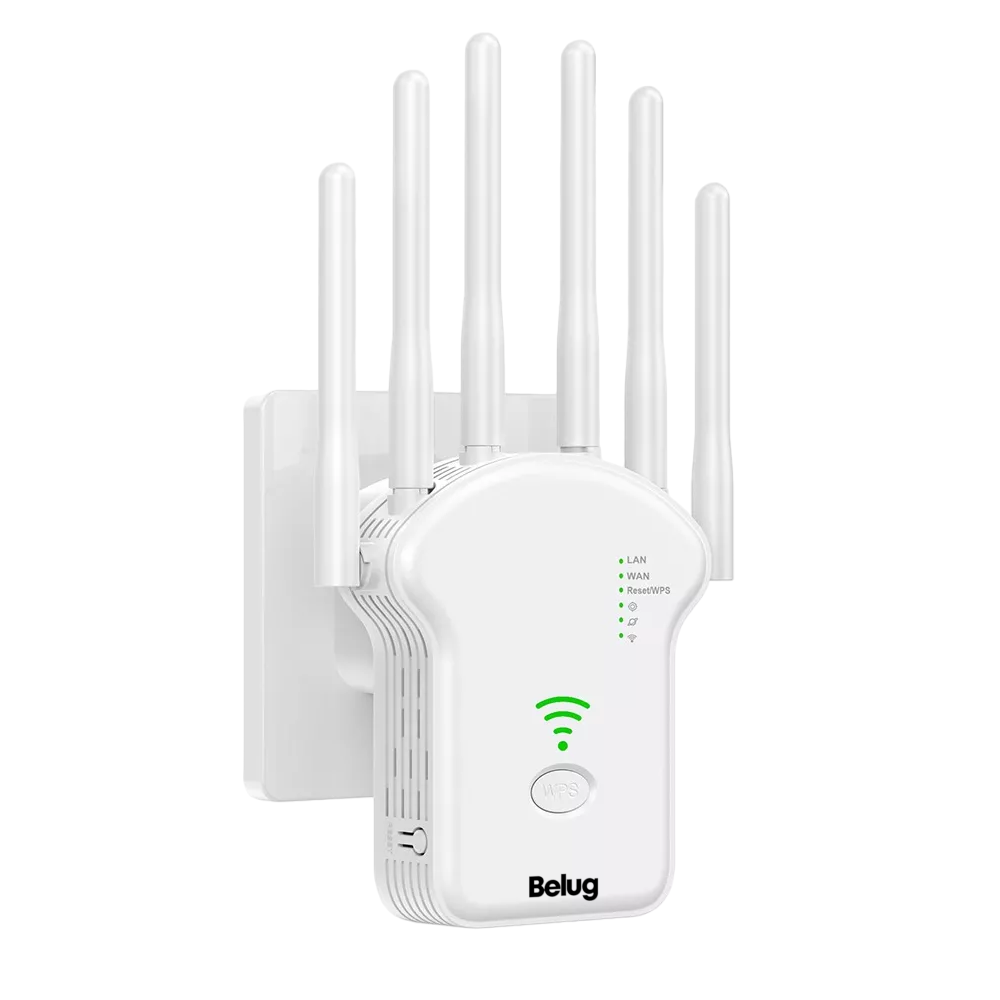 Repetidor Wifi Belug U136 Amplificador De Señal 110-240v Blanco