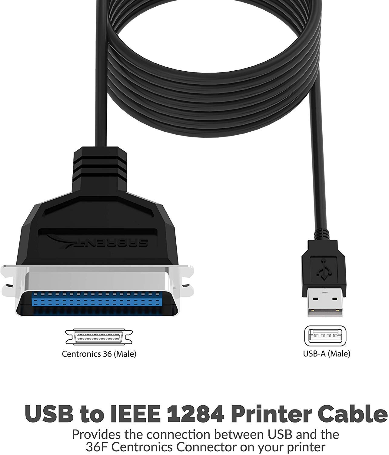 Foto 3 pulgar | Adaptador De Cable Usb A Impresora Paralela Sabrent Cb-cn36 - Venta Internacional.