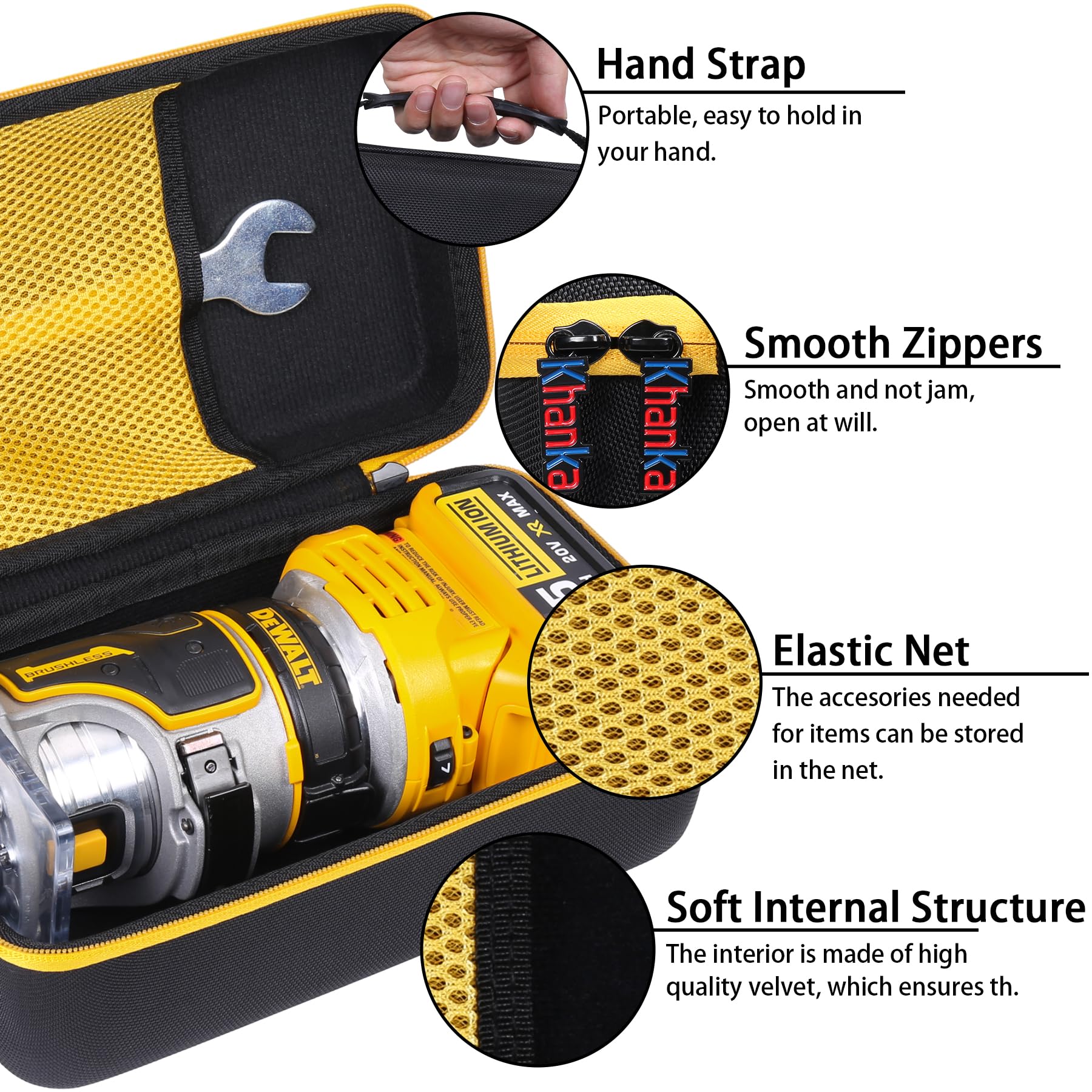 Foto 3 | Funda Rígida Para El Router Inalámbrico Dewalt 20v Max Xr Dcw600b - Venta Internacional.