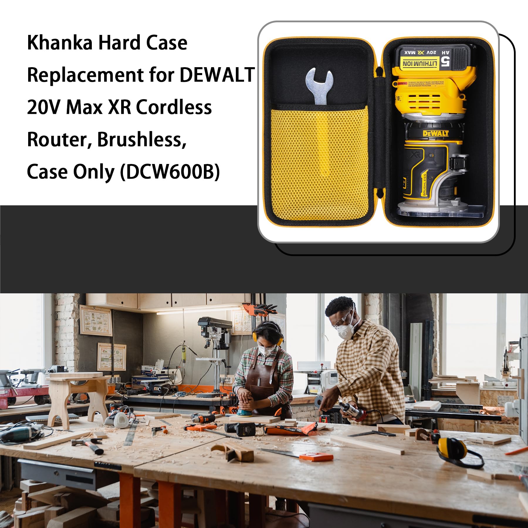 Foto 5 | Funda Rígida Para El Router Inalámbrico Dewalt 20v Max Xr Dcw600b - Venta Internacional.