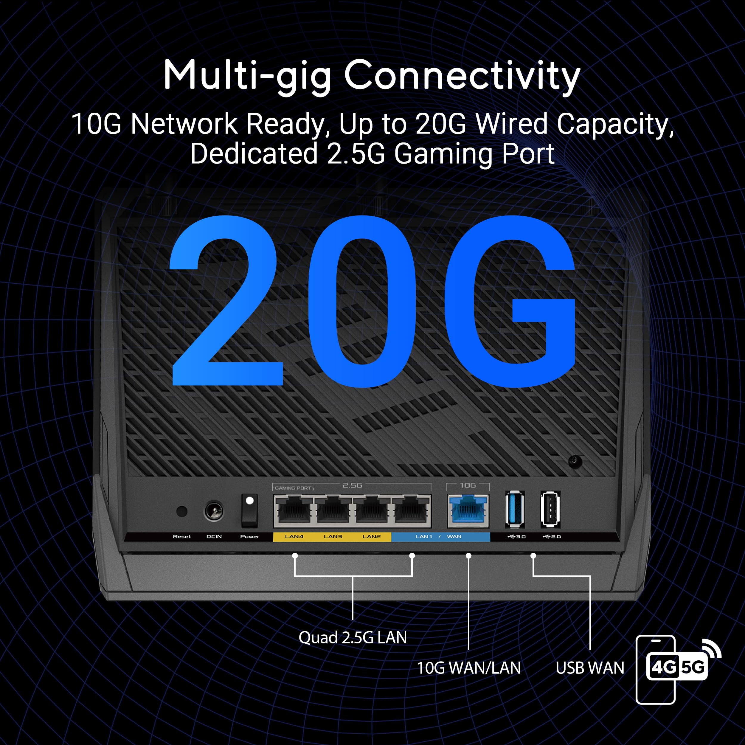 Foto 3 | Router Wifi 7 Asus Rt-be86u Be6800 De Doble Banda 6800 Mbps - Venta Internacional.