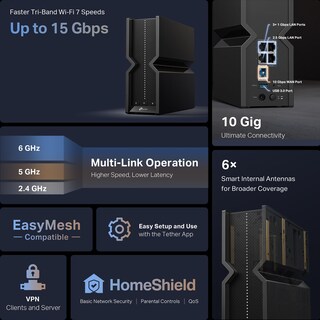 Foto 2 | Router Wifi 7 Tp-link Archer Be700 De Triple Banda, 15 Gbps, 8 Transmisiones - Venta Internacional.
