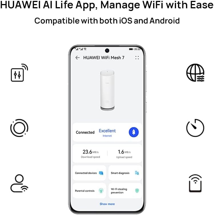 Foto 6 pulgar | Sistema Wifi Mesh Huawei AX6600 6000 Pies Cuadrados 6600 Mbps - Venta Internacional