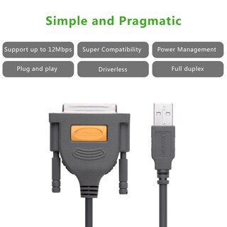 Foto 6 | Adaptador De Cable Paralelo Usb A Db25 Para Impresora Ugreen De 6 Pies - Venta Internacional.