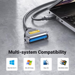 Foto 7 | Cable De Impresora Usb A Puerto Paralelo Ugreen De 3 M Para Impresoras Antiguas - Venta Internacional.