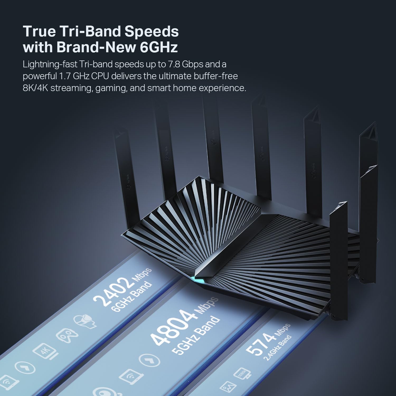 Foto 4 pulgar | Router Wi-fi 6e Tp-link Archer Axe7800 De Triple Banda Negro - Venta Internacional.