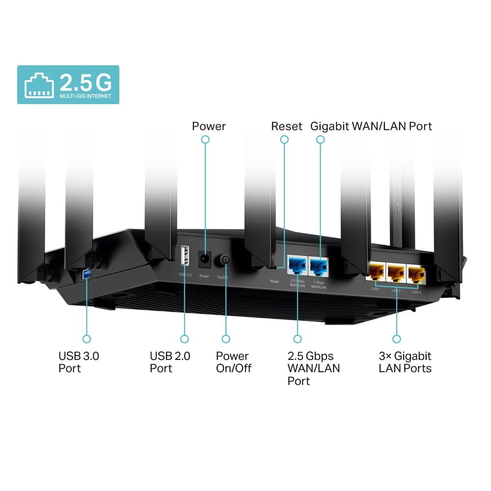 Foto 6 pulgar | Router Wi-fi 6e Tp-link Archer Axe7800 De Triple Banda Negro - Venta Internacional.