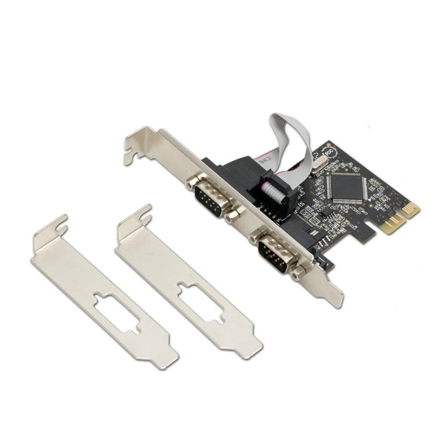 Tarjeta Serial Industrial Db9 Com Rs232 Pcie X1 De Doble Puerto - Venta Internacional.