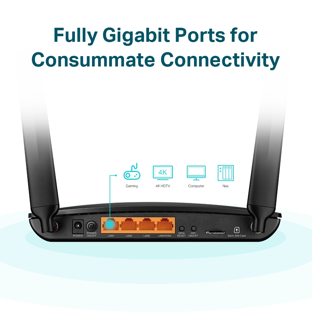 Foto 3 | Router Gigabit Inalámbrico De Doble Banda Tp-link 4g+ Cat6 Ac1200 - Venta Internacional.