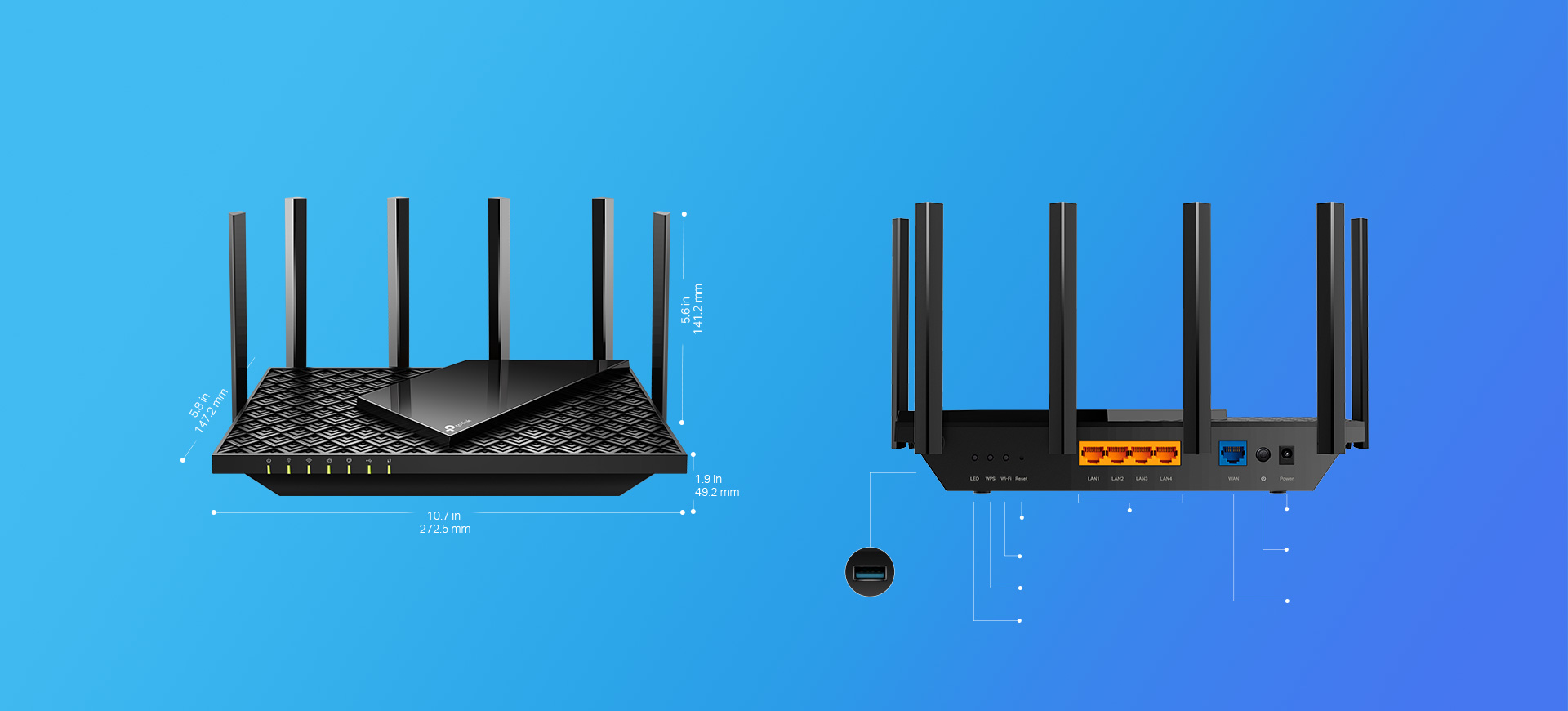 Foto 6 pulgar | Router Wi-fi 6 Tp-link Ax73 Ax5400 De Doble Banda Gigabit 200+ Dev - Venta Internacional.