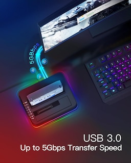 Foto 3 | Estación De Acoplamiento Para Disco Duro Inateck Rgb Usb 3.0 Con Puerto Usb-c - Venta Internacional.