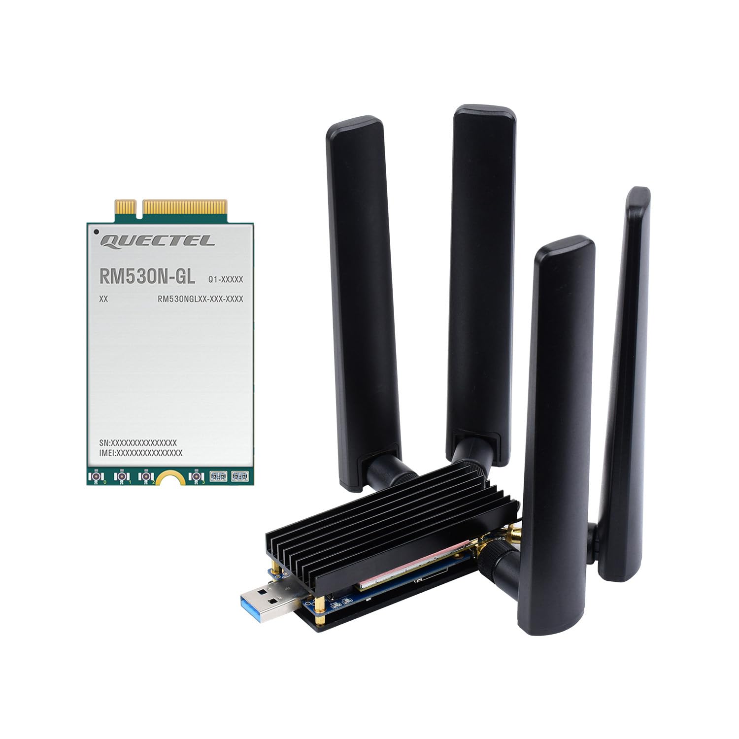 Foto 1 | Módulo Dongle 5g Waveshare Rm530n-gl Con Antenas Cuádruples Usb3.1 - Venta Internacional.