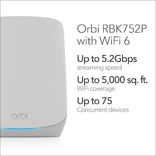 Foto 2 | Sistema De Red Wifi 6 Mesh Netgear Orbi Rbk752p 75 Dispositivos - Venta Internacional.