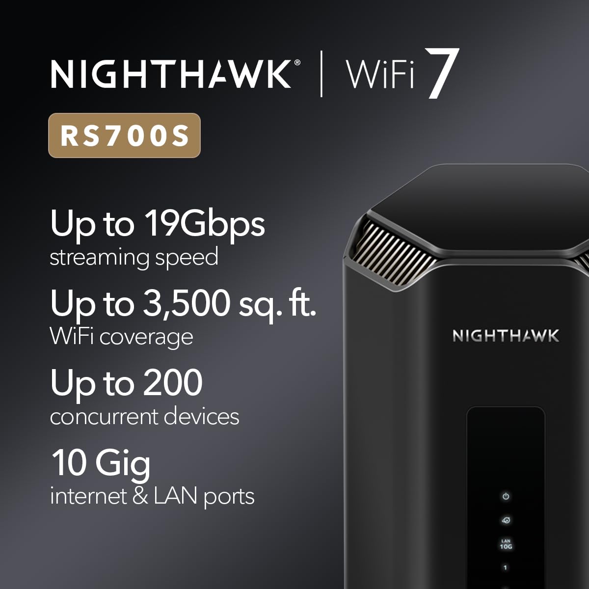 Foto 3 pulgar | Router Netgear Nighthawk Tribanda Wifi 7 Rs700s 19 Gbps - Venta Internacional.