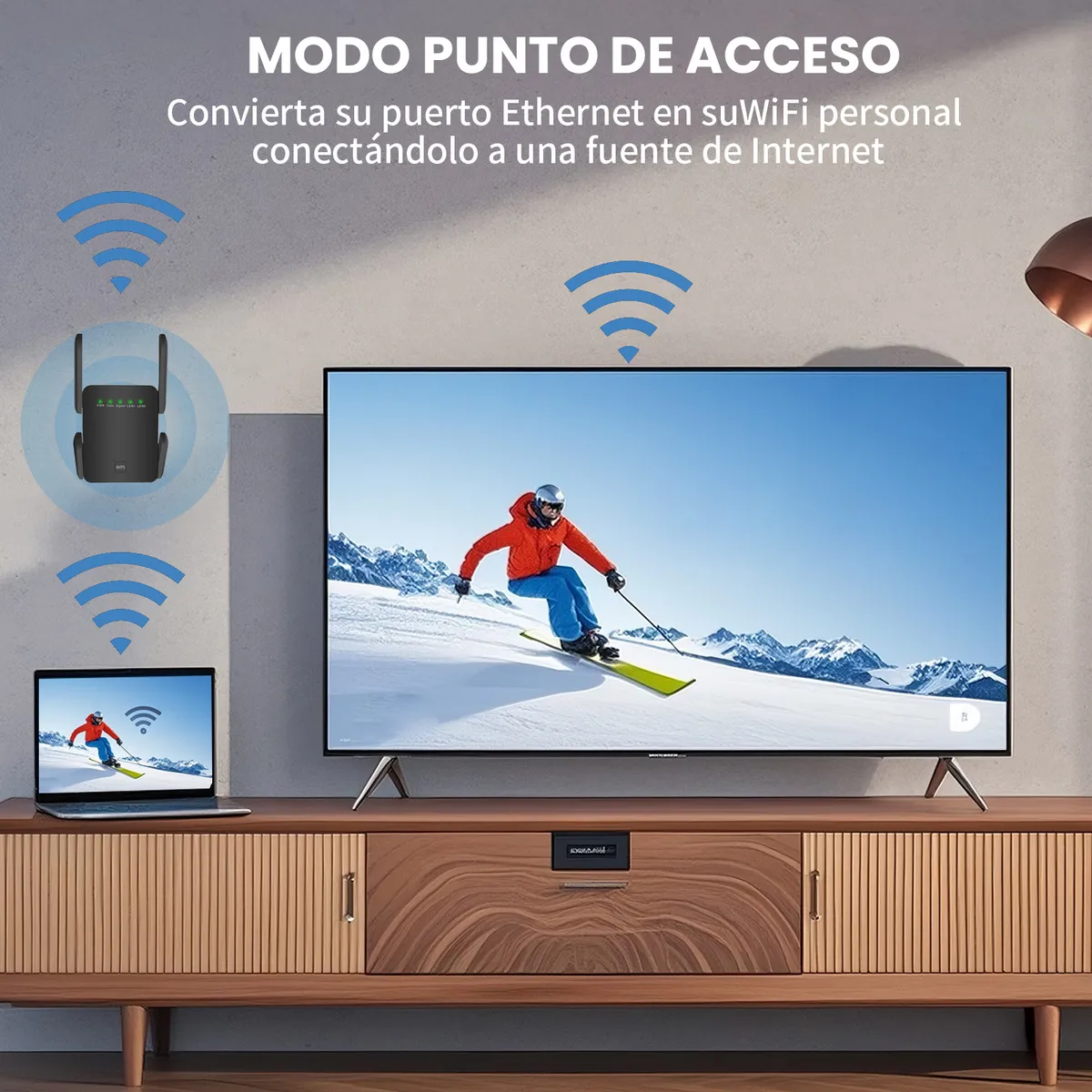 Foto 5 pulgar | Repetidor Belug  De Wifi 300 Mbps Negro