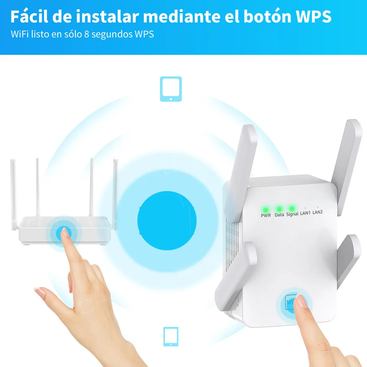 Foto 4 pulgar | Repetidor Belug  De Wifi 300 Mbps Blanco