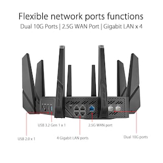 Foto 4 | Router Para Juegos Asus Rog Rapture Wifi 6e Gt-axe16000 De Cuatro Bandas - Venta Internacional.
