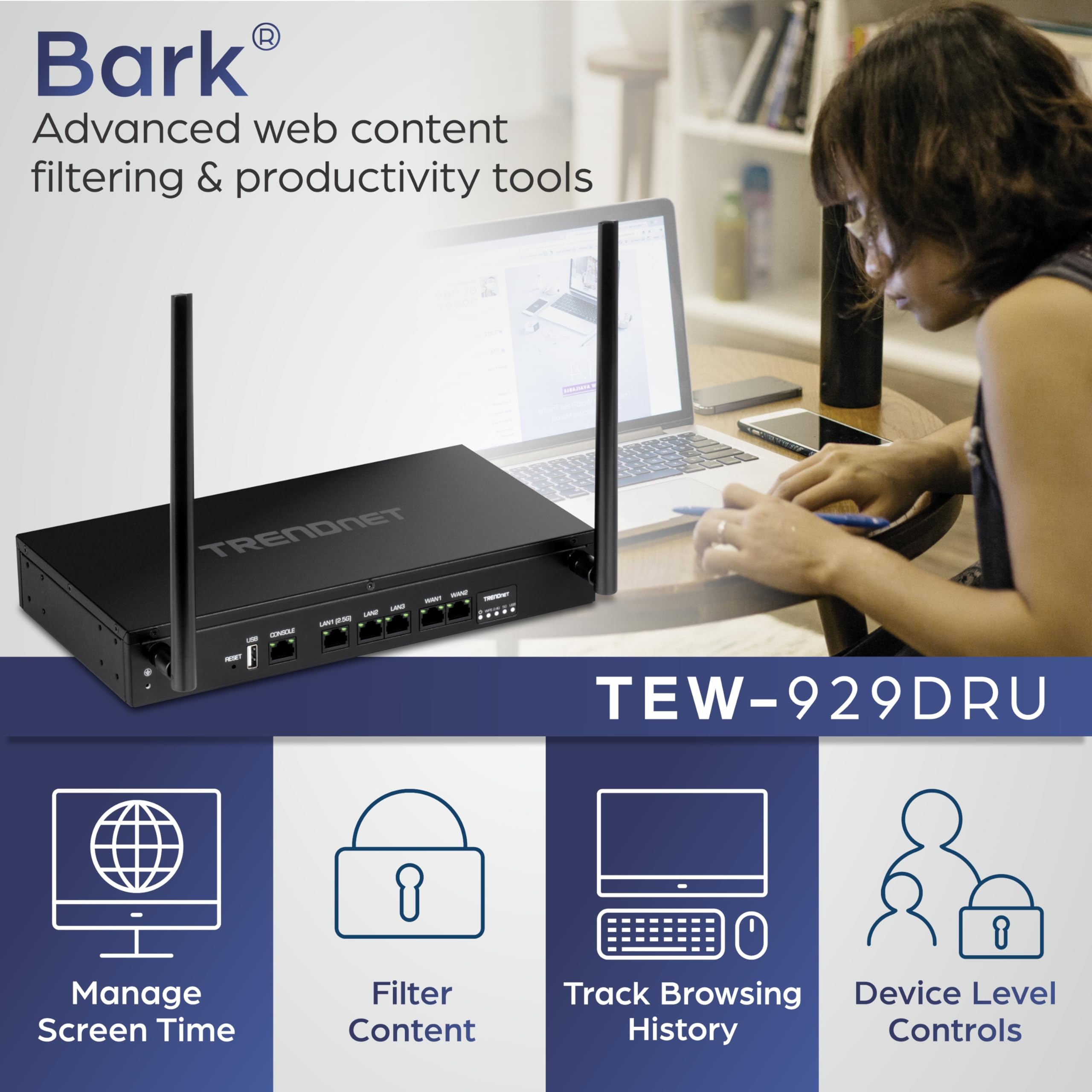 Foto 2 | Router Trendnet Ax1800 De Doble Banda Wifi 6 Gigabit Dual-wan Vpn - Venta Internacional.