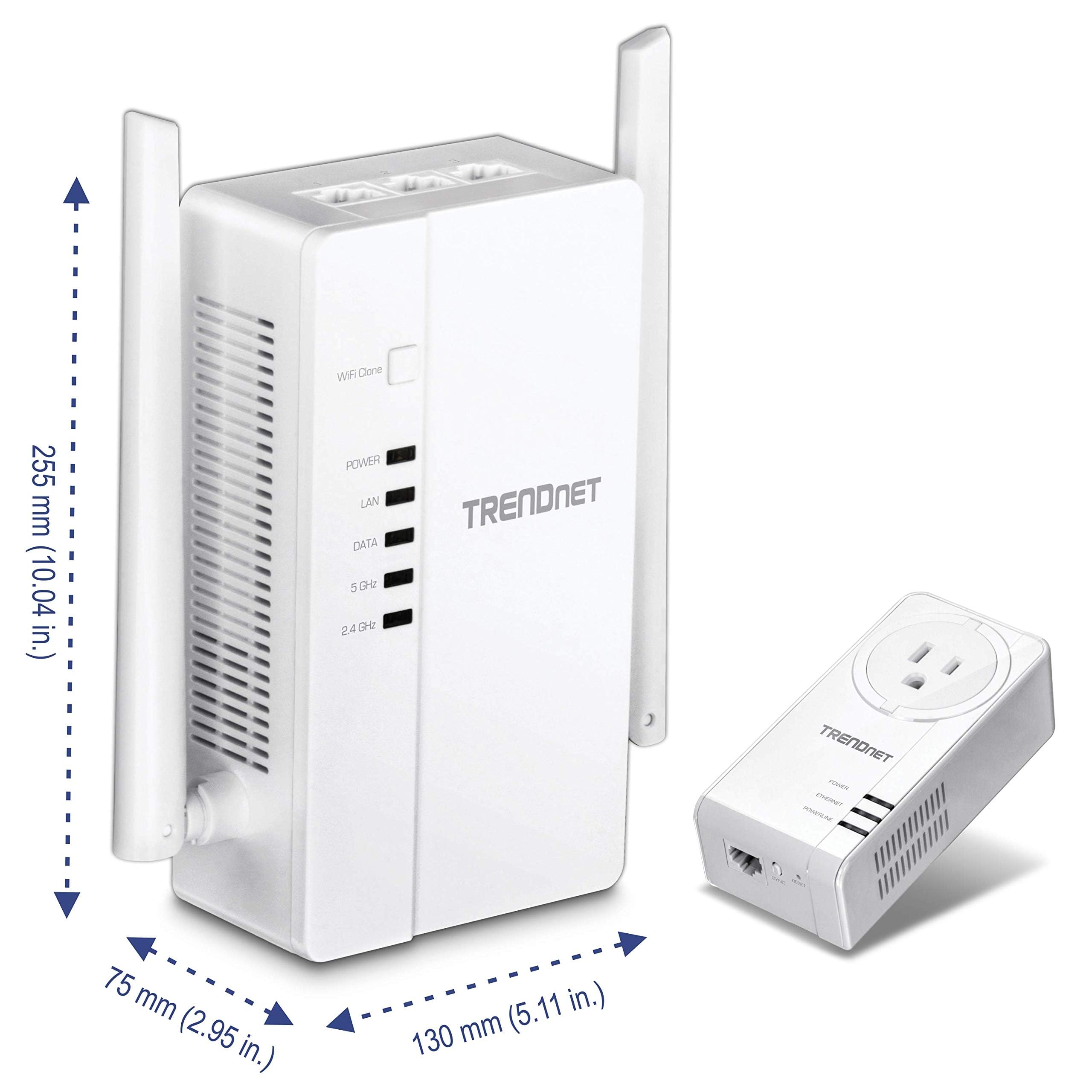 Foto 2 | Kit De Puntos De Acceso Inalámbrico Trendnet Wi-fi Powerline 1200 Av2 - Venta Internacional.