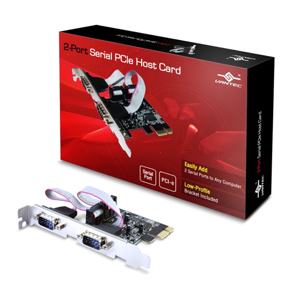 Foto 2 pulgar | Tarjeta Host Pcie Vantec Ugt-pce20sr Con 2 Puertos Seriales - Venta Internacional.
