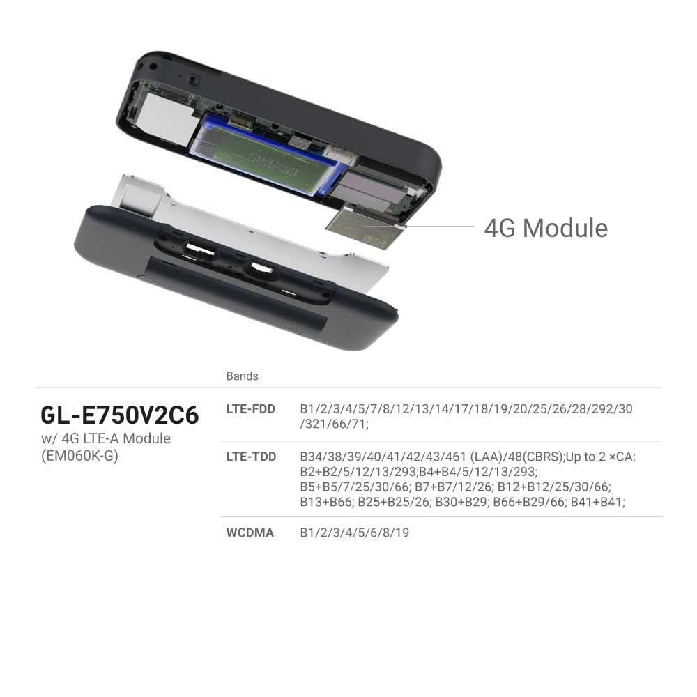 Foto 7 pulgar | Hotspot Wi-fi Portátil Gl.inet Gl-e750v2 (mudi) 4g Lte 7000 Mah - Venta Internacional.