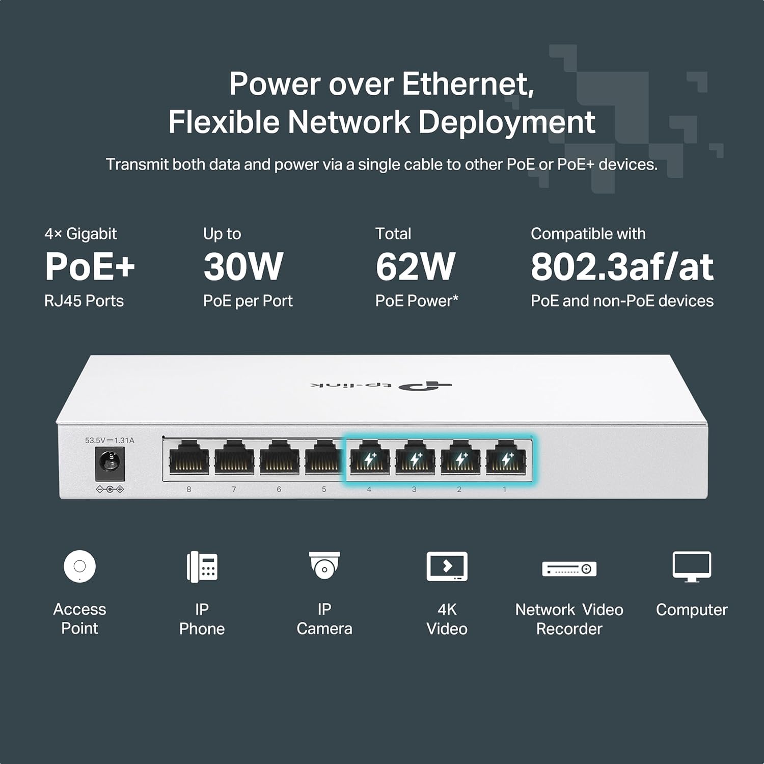 Foto 6 pulgar | Conmutador Poe Tp-link Festa Fs308gp De 8 Puertos Gigabit Smart Manage - Venta Internacional.