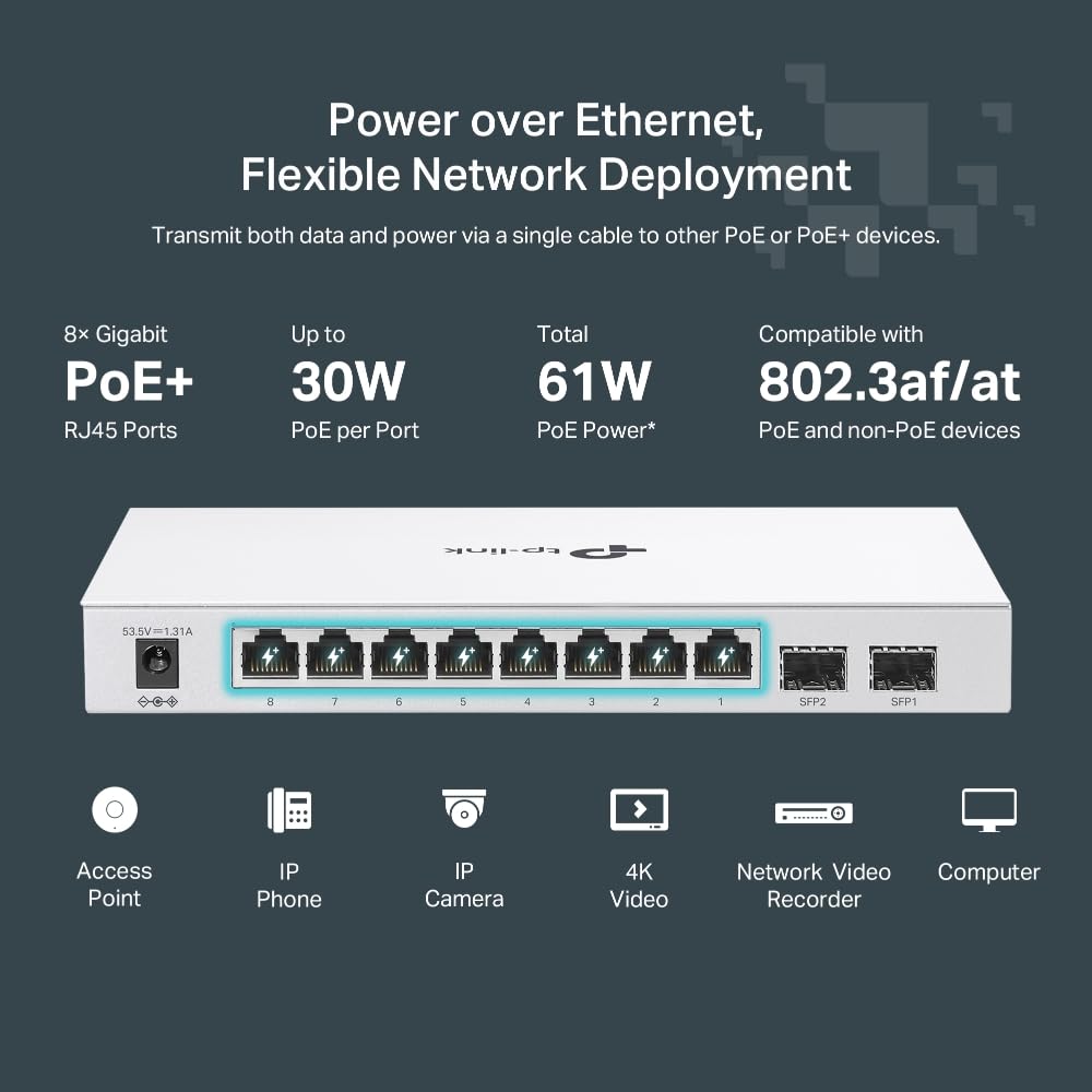 Foto 5 pulgar | Conmutador Tp-link Festa Fs310gp De 10 Puertos Gigabit Smart Managed Poe - Venta Internacional.