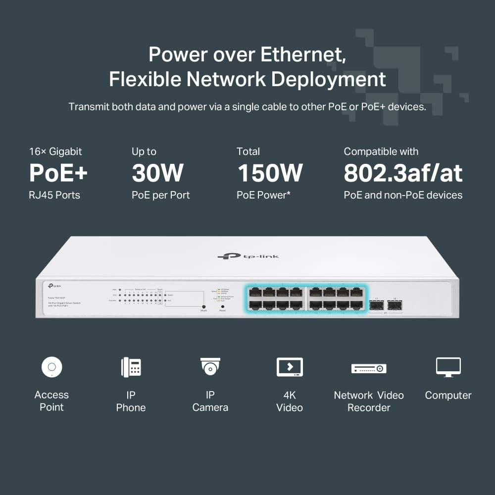 Foto 5 pulgar | Conmutador Tp-link Festa Fs318gp De 18 Puertos Gigabit Smart Poe De 150 W - Venta Internacional.