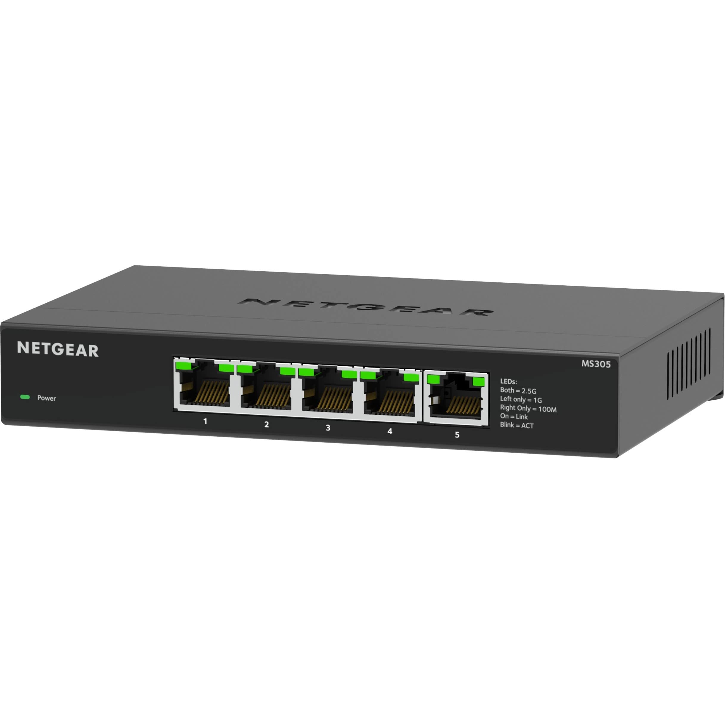 Conmutador De Red Netgear Ms305 Ethernet De 5 Puertos 1g/2.5g - Venta Internacional.