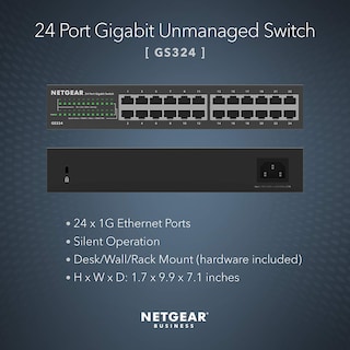 Foto 2 | Conmutador Gigabit Ethernet 24 Puertos Netgear Gs324 - Venta Internacional