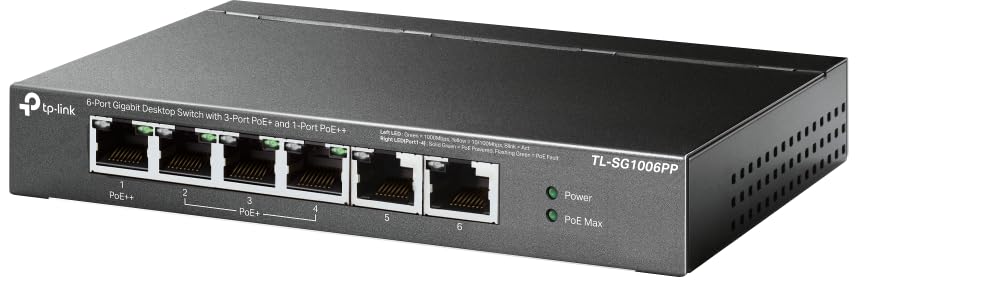 Foto 2 | Conmutador Poe Tp-link Tl-sg1006pp 5 Puertos 3 Poe+ 1 Poe++ 64 W - Venta Internacional.